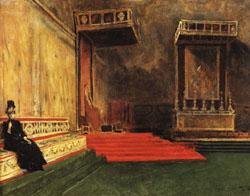 Leon Bonnat Interior of the Sistine Chapel oil painting image